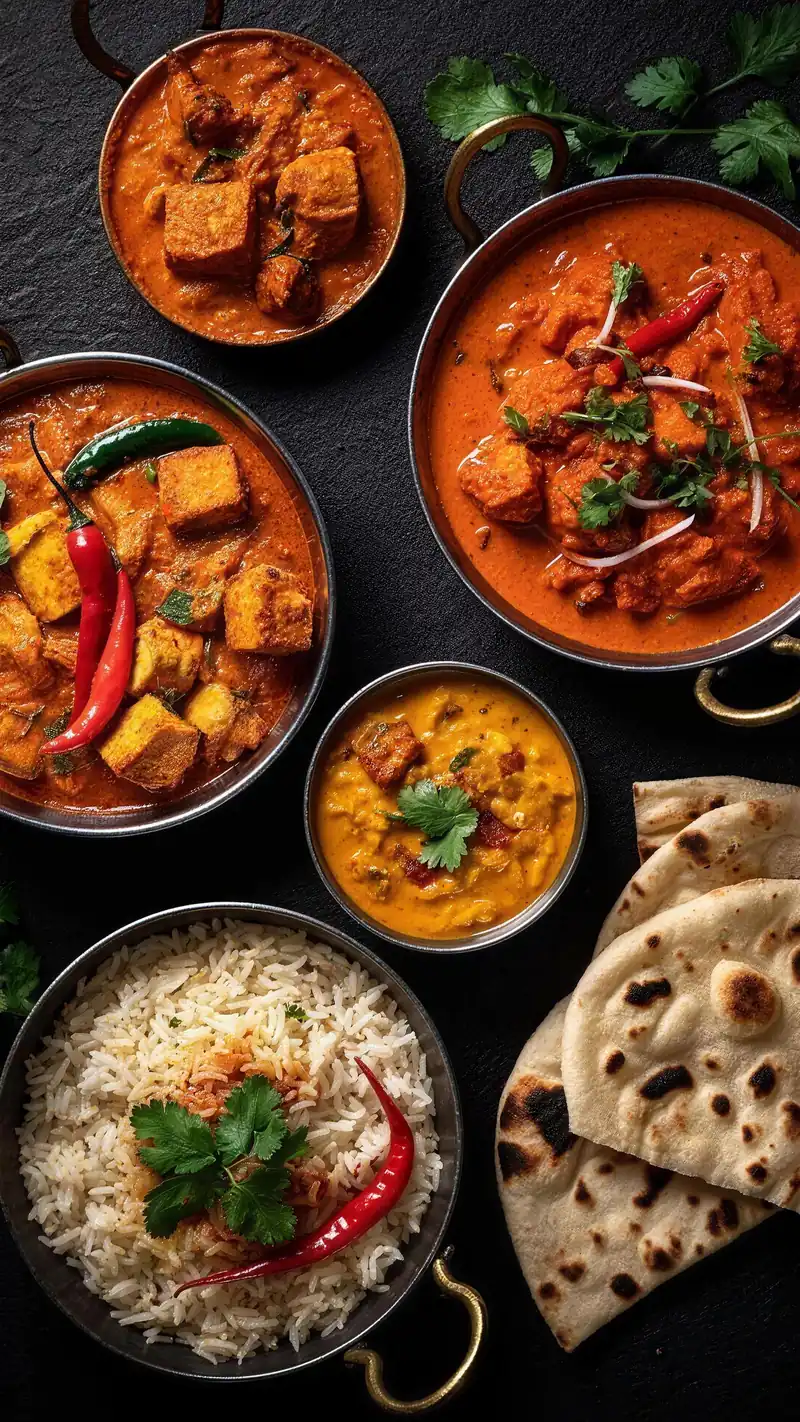 Indian curries, dal and naan at Gul Cafe Dubai Investment Park